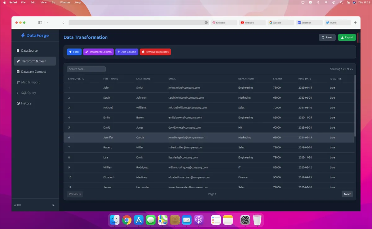 DataForge - Data Integration & Transformation Tool